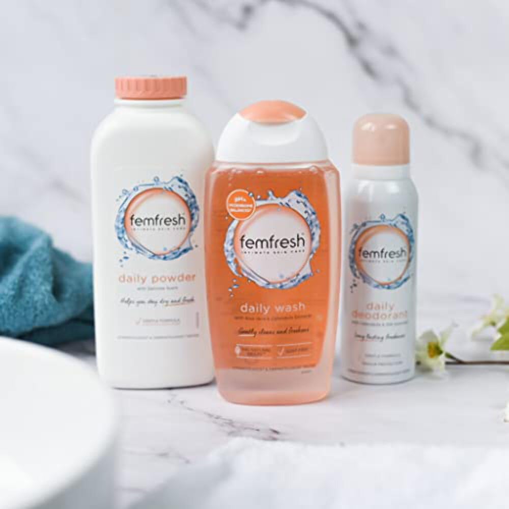 Dermatologically tested Femfresh wash demonstrates trusted care for delicate skin.