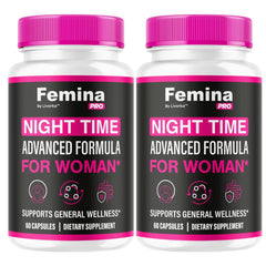 FeminaPro Nighttime Advanced Formula bottle and packaging