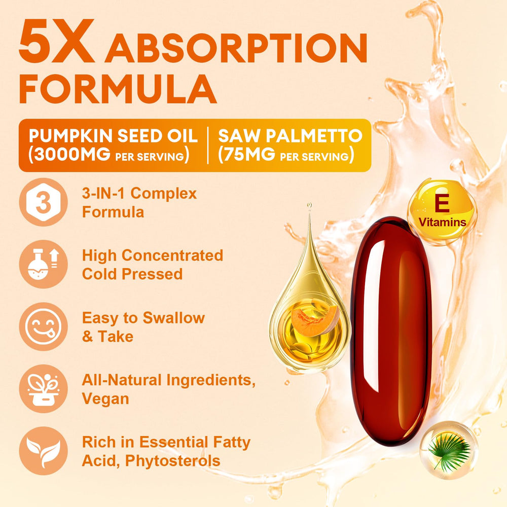 Illustration highlighting hair health benefits from pumpkin seed oil