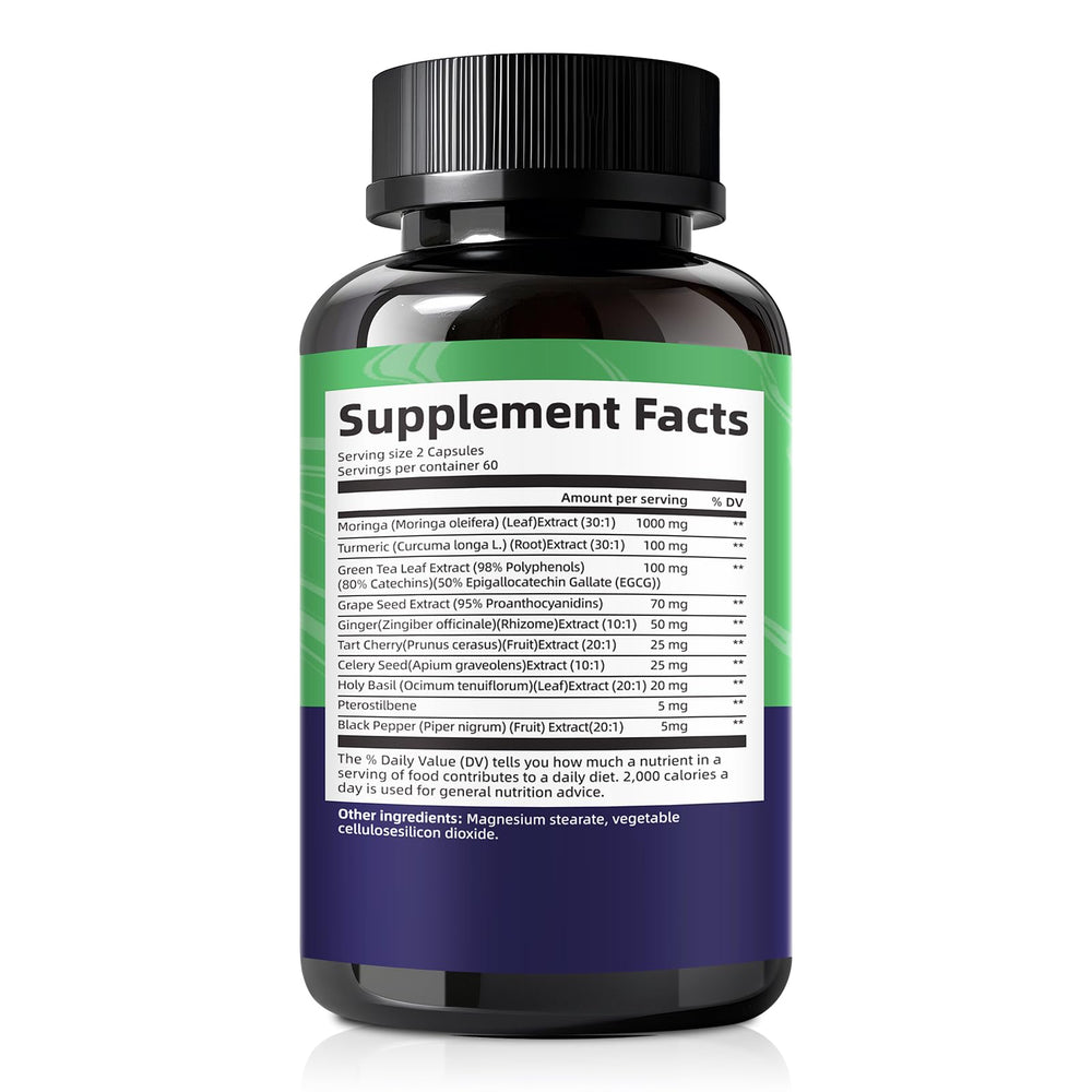 60-day supply with vegan, non-GMO and gluten-free certifications