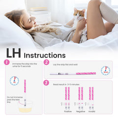 Pregnancy test strip displaying results