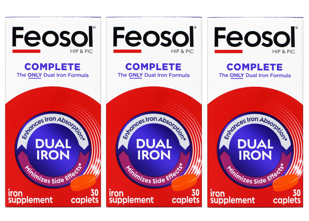 Feosol Complete Iron pantry display suggests convenient storage at home.