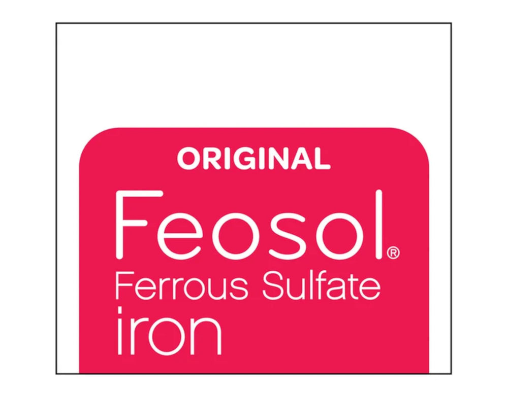 Front packaging of Feosol Original Ferrous Sulfate Iron Supplement