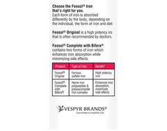 Three-pack display of Feosol Original Ferrous Sulfate Iron Supplement