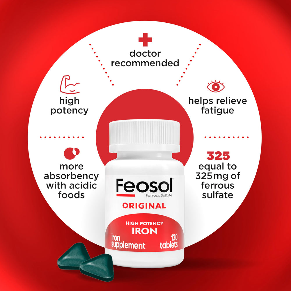 Feosol Original packaging indicating made in the USA
