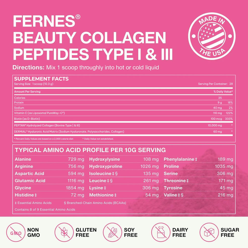 Serving scoop showing 10 g collagen peptides per serving.