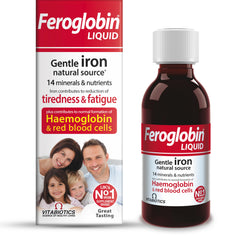 Front view of Feroglobin Gentle Iron and Nutrient Liquid bottle
