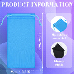 Green Ferraycle microfiber sunglasses pouches