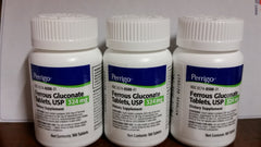 Ferrous Gluconate 324mg tablets – green, 3-pack, 100 tablets per pack