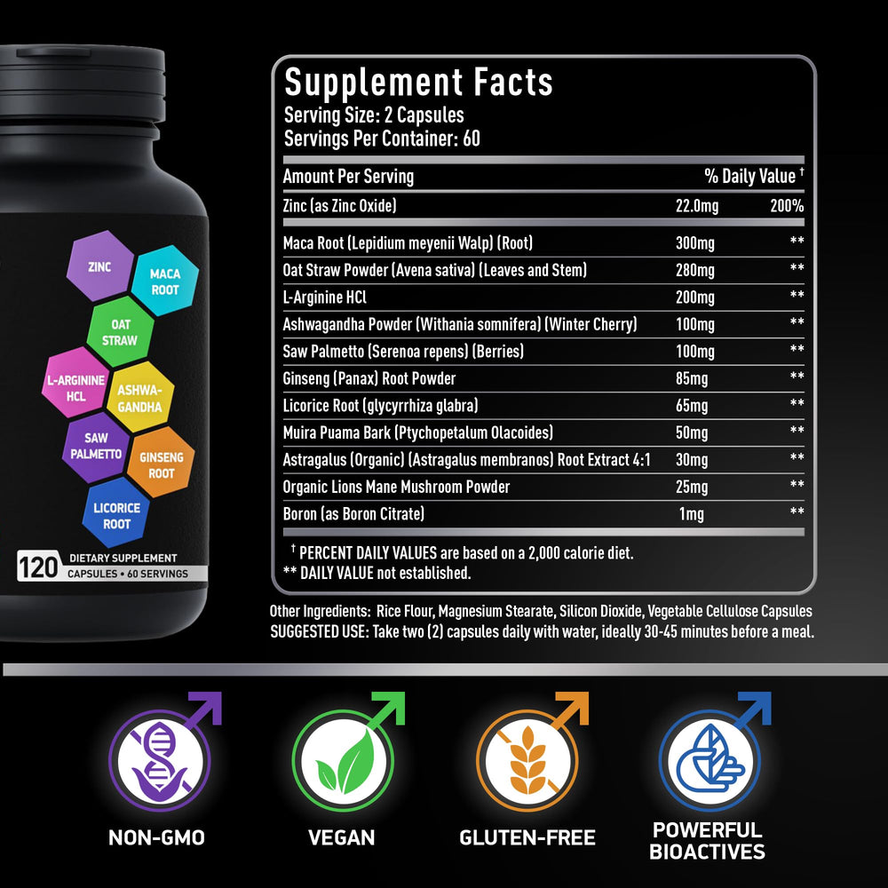 Ginseng and lion's mane herbs in the formula
