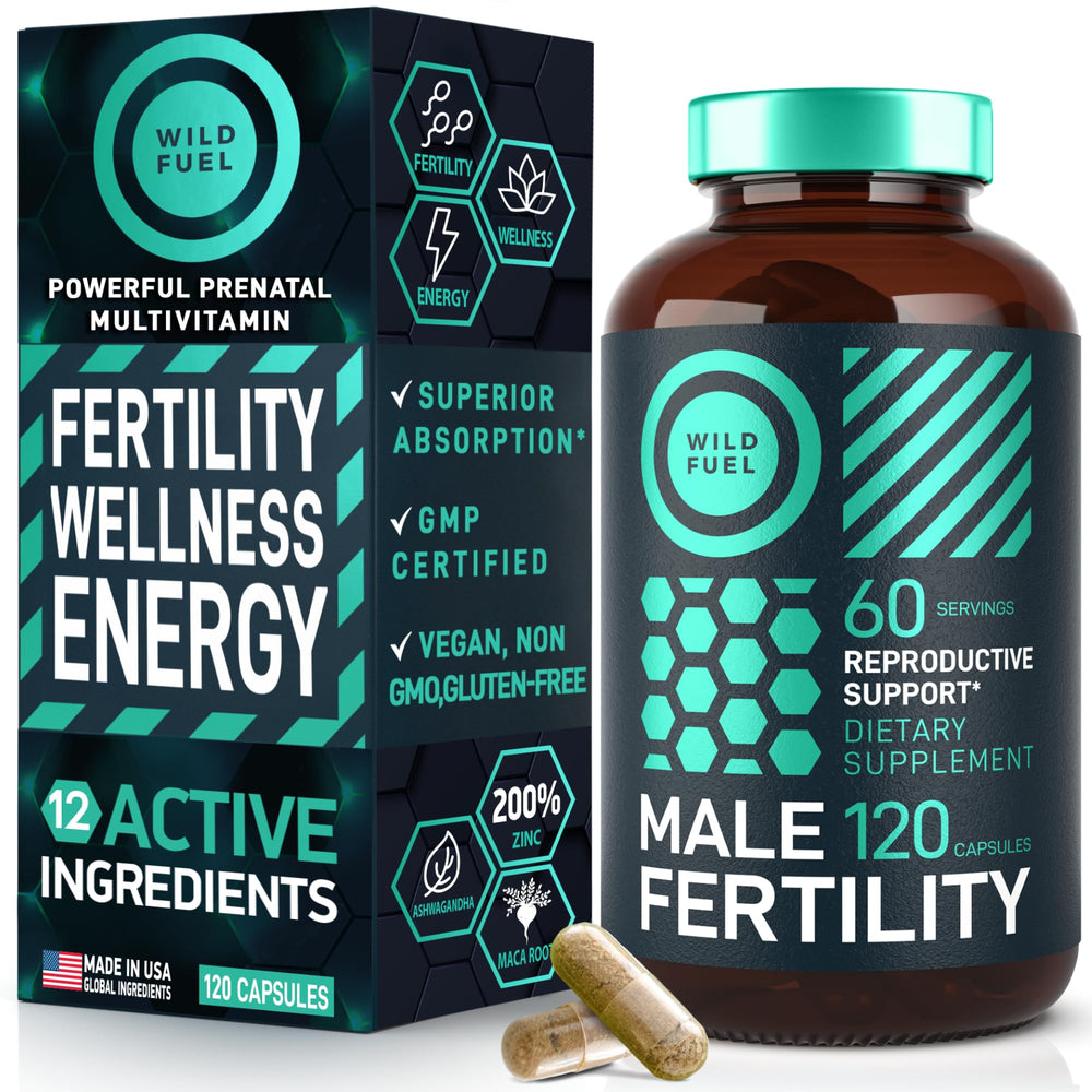 Plus Naturals men's fertility supplement bottle