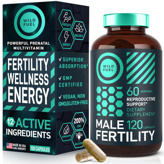Plus Naturals men's fertility supplement bottle