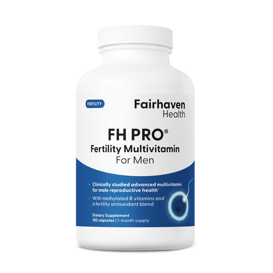 Fairhaven Health FH Pro for Men bottle with label on white