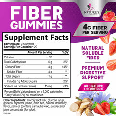 Strawberry-flavored fiber gummy close-up