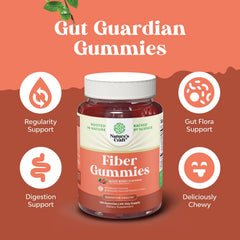 Gummy bottle showing vegan and non-GMO labels