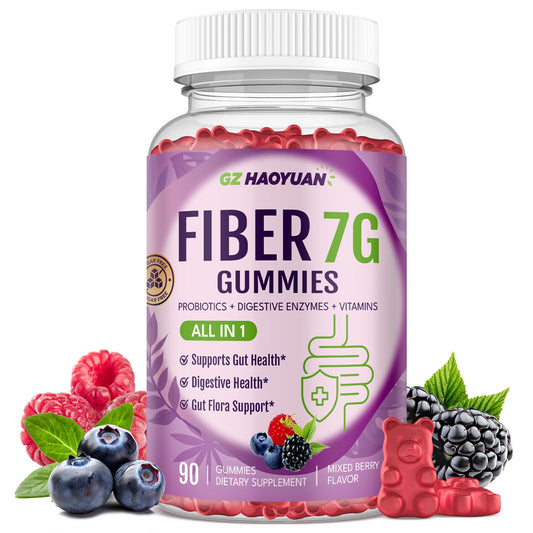Bottle of Fiber Gummies for Adults - Sugar Free, 90 count