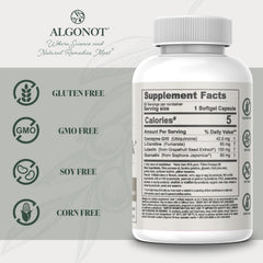 Close-up of FibroProtek ingredients including CoQ10, L-Carnitine, Luteolin and Quercetin