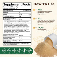Nutrition facts and serving size on the label