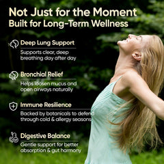 Immune support and respiratory wellness concept image