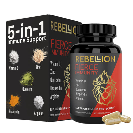 Bottle of 5-in-1 Fierce Immunity Immune Support Supplement for Adults