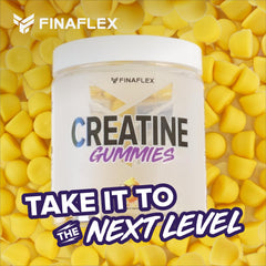 Close-up of FINAFLEX Creatine Gummies Lemon Burst