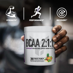 Serving scoop with FINAFLEX BCAA powder in Fruit Punch