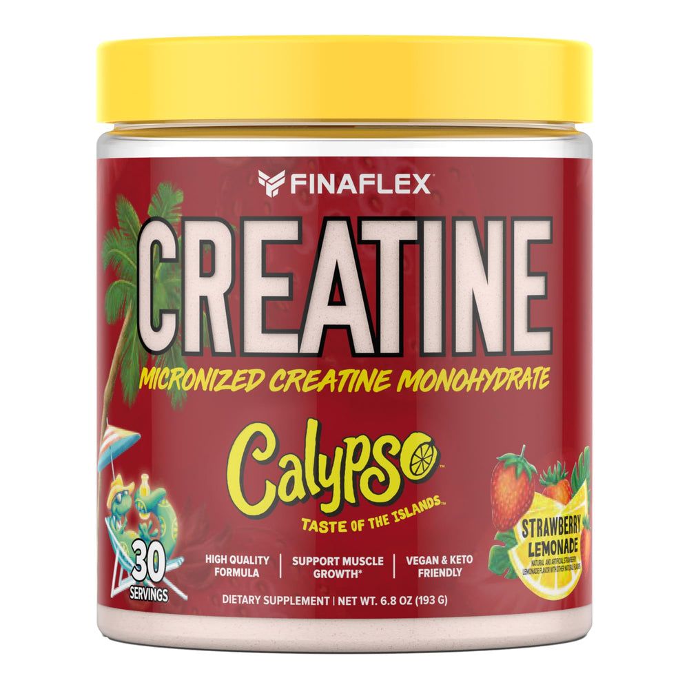 FINAFLEX Pure Creatine + CALYPSO Strawberry Lemonade 7.5 oz front view