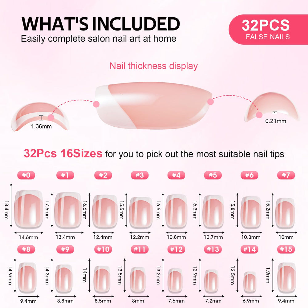 Findigit soft gel nails in 16 sizes for natural fit