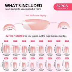 Findigit soft gel nails in 16 sizes for natural fit