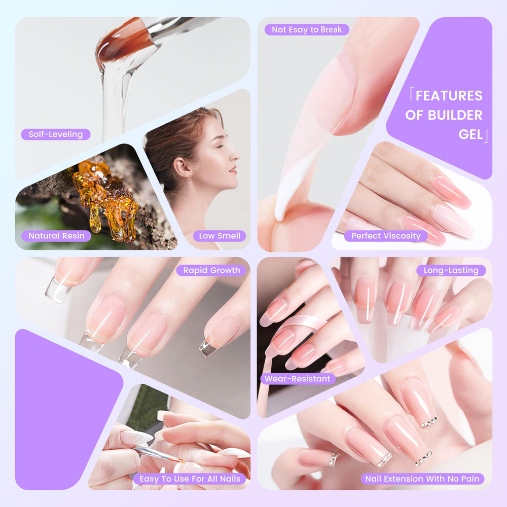 Finger Secret Gradient glitter powder nails creating a dreamy color shift