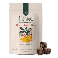 Fiome Fiber supplement bite in Banana Cinnamon flavor