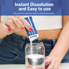 FireAnt nasal rinse setup with a neti pot using premixed packets.