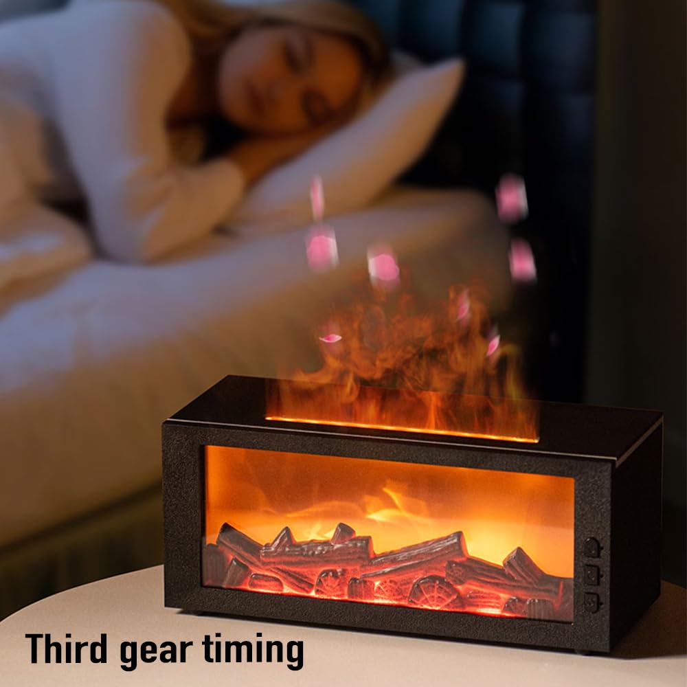 LED flame light with seven color options