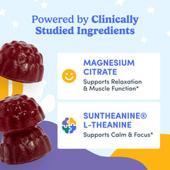 FIRST DAY gummies on spoon showing 2 g sugar per serving.