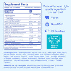 Gummies with organic fruit and veggie blend