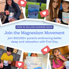 First Day Teens’ Nighttime Reset ingredient glance highlights chelated magnesium benefits.