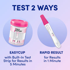 EasyCup test showing built-in test strip inside the cup