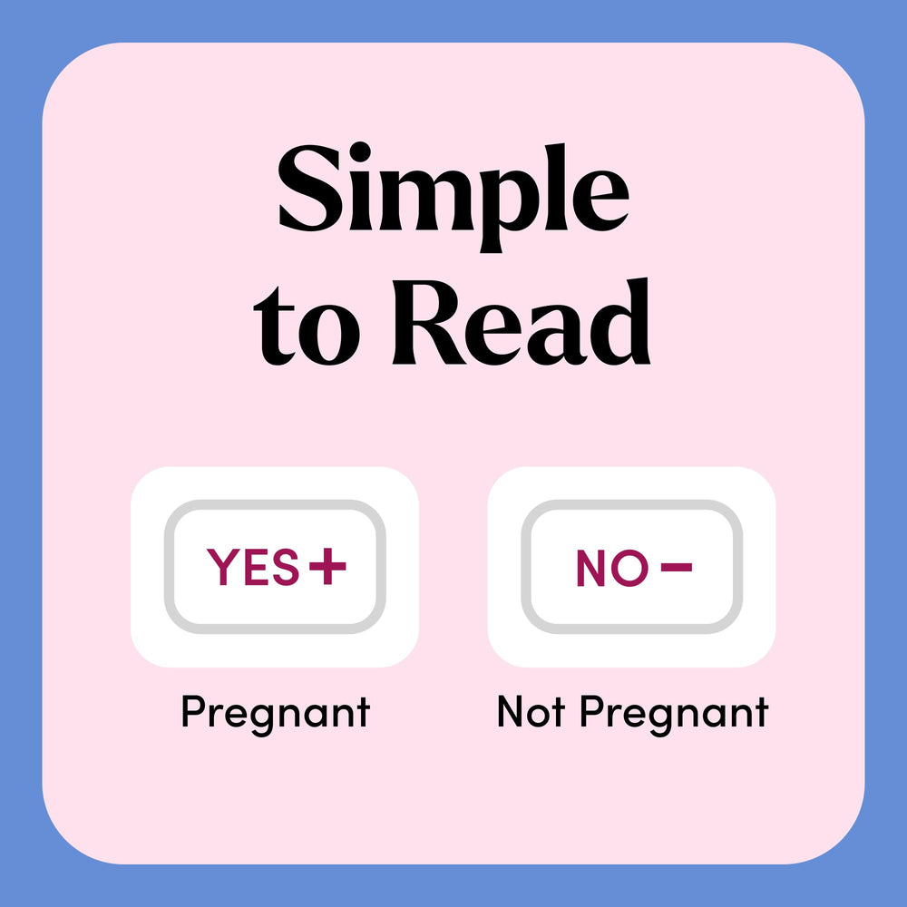 Graphic illustrating detection of all pregnancy hormone forms