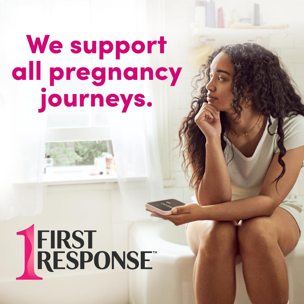 Result example showing one pink line indicating not pregnant