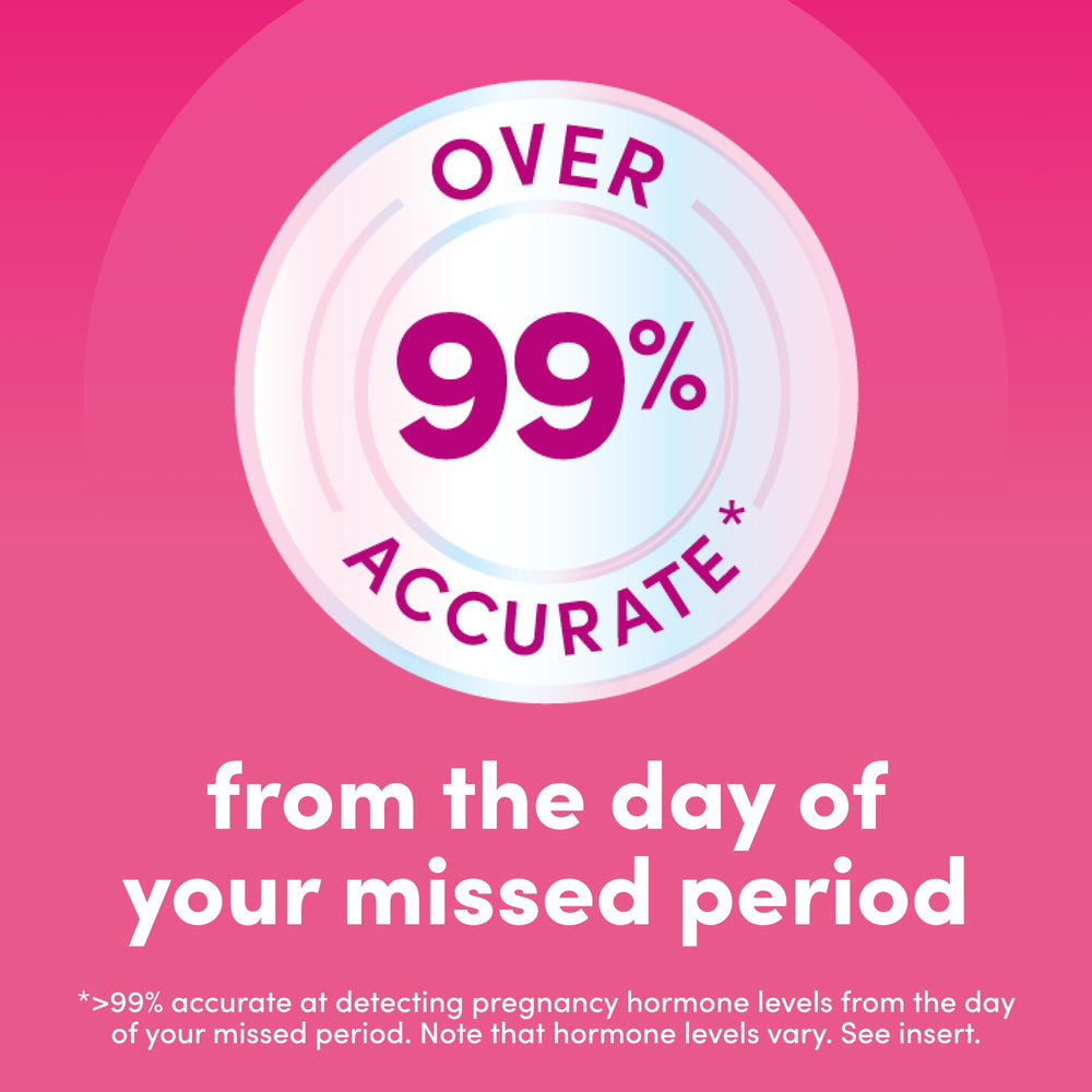 Result example showing two pink lines indicating pregnant