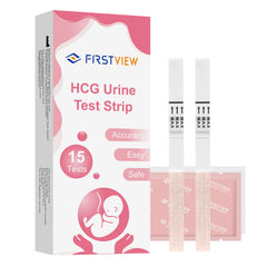 Travel-friendly FIRSTVIEW pregnancy test kit in discreet packaging