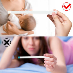 Dip test strip used to test breast milk for alcohol