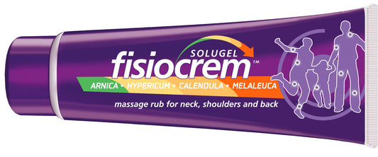 Fisiocrem Solugel bottle and 60 ml tube for neck, shoulders and back