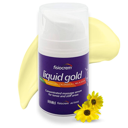 Bottle of Fisiocrem Liquid Gold 50 ml