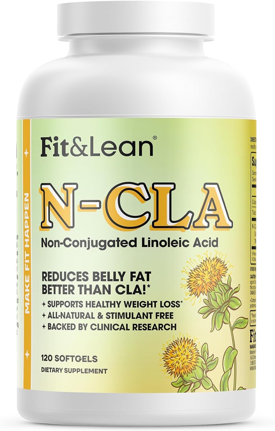 Fit & Lean N-CLA bottle label with product name