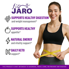 Close-up of FitJaro Advanced Formula capsules bottle