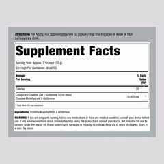 Fitness Labs Creatine and L-Glutamine powder jar with label