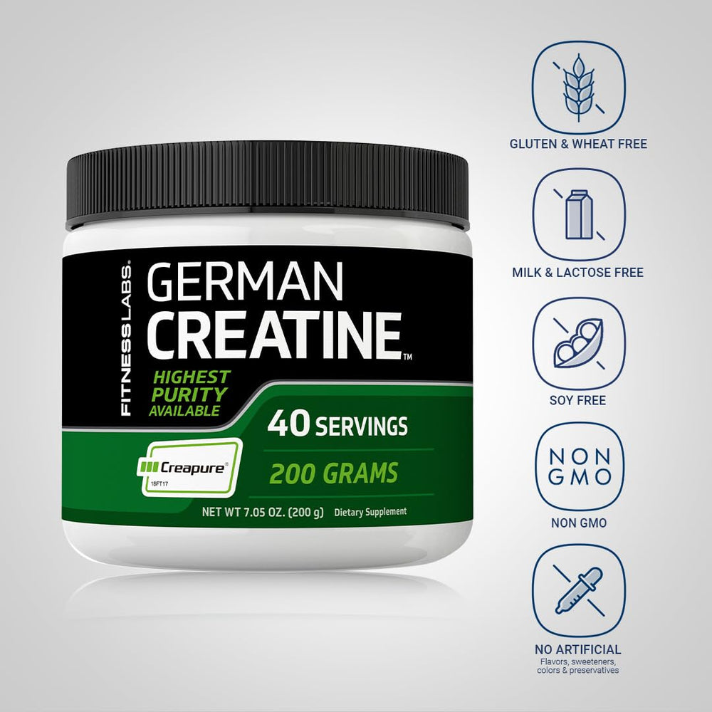 Side view of Fitness Labs Creatine Powder Pack 2 7.05 oz
