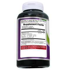 Resveratrol capsules showing a 3-capsule serving