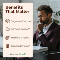 Five-mushroom complex ingredients including Lion's Mane, Chaga, Reishi, Shiitake and Maitake